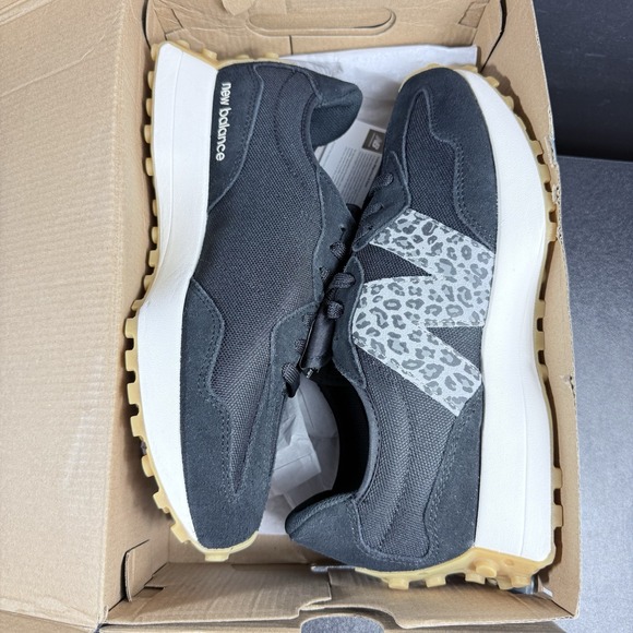 New Balance 327 Black Gum Leopard Cheetah Womens 11.5 Sneaker Animal Print Shoes - Picture 16 of 16